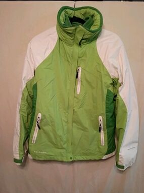 Columbia Sportswear Co. Bugaboo Jacket Youth 18/20 Green/White Defect See Pics